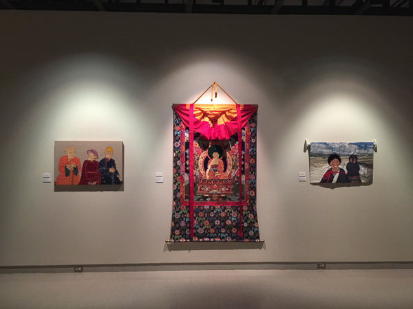 Traditional and contemporary works in Tibetan Appliqué by Leslie Rinchen-Wongmo at Fiber Art Master Works, Fresno Art Museum, May 20 to Aug 28, 2016.